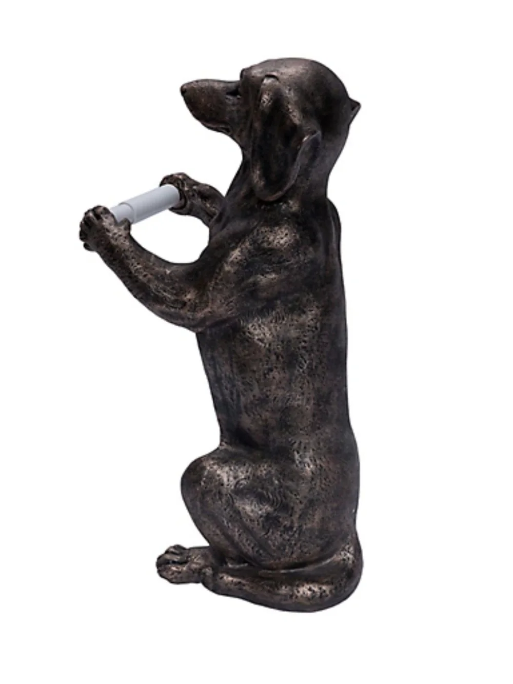 NIB Bronze Look Dachshund Toilet Paper Holder